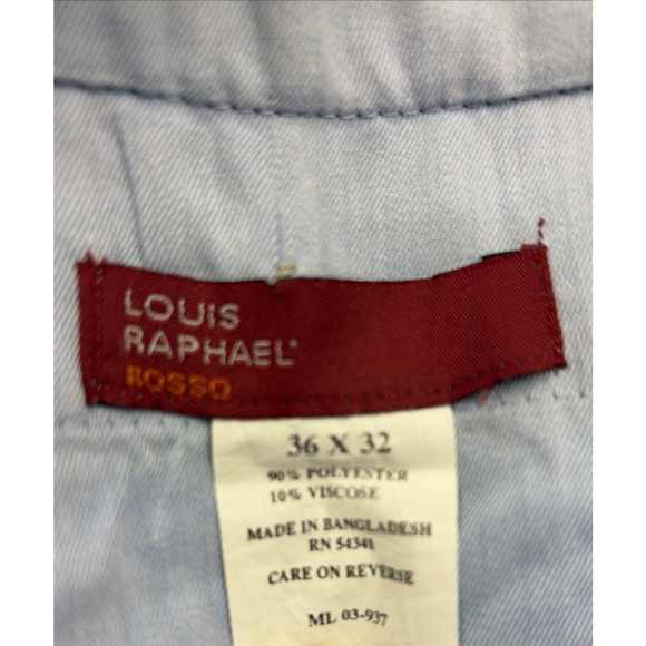 Louis Raphael Rosso Hidden Flex Mens Pants Size 36 x 32 Khaki Dress Pant - Picture 4 of 7